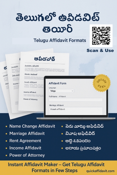 Affidavit in Telugu